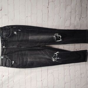 VERVET Jeans by Flying Monkey Black Distressed Womens Size 14
